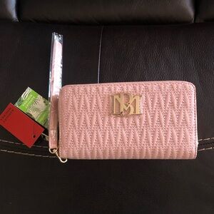 Badgley Mischka Long Wallet with phone pocket and wristlet